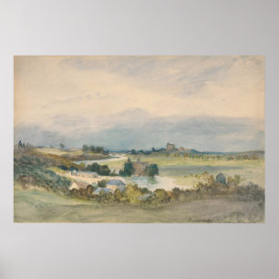 Rustic Landscape, Vintage Extensive landscape Poster