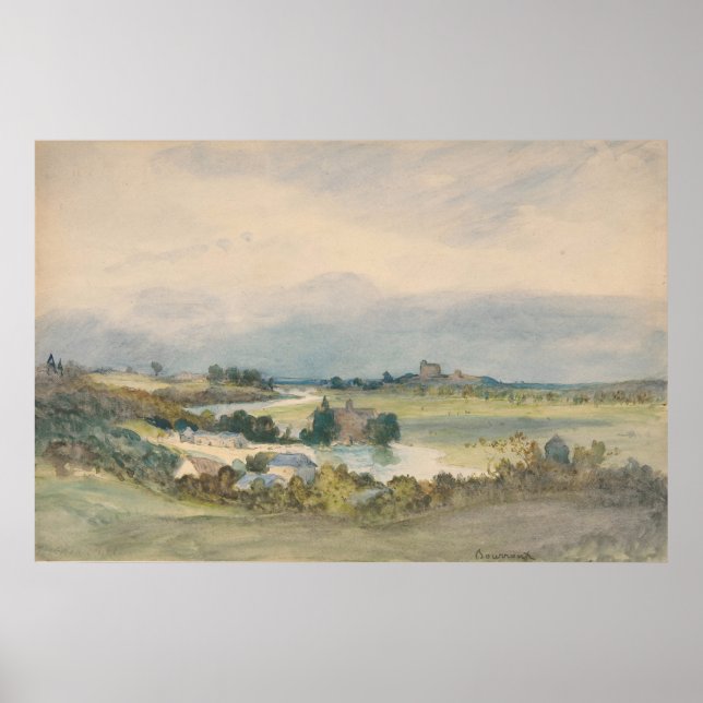 Rustic Landscape, Vintage Extensive landscape Poster (Front)