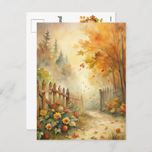 Rustic Landscape - Welcome Fall Holiday Postcard