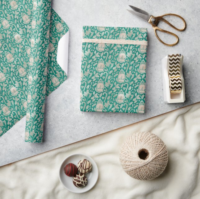 Rustic Lantern Christmas Wrapping Paper (Crafts)
