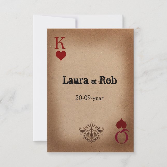 Rustic Las Vegas Wedding Cards (Front)