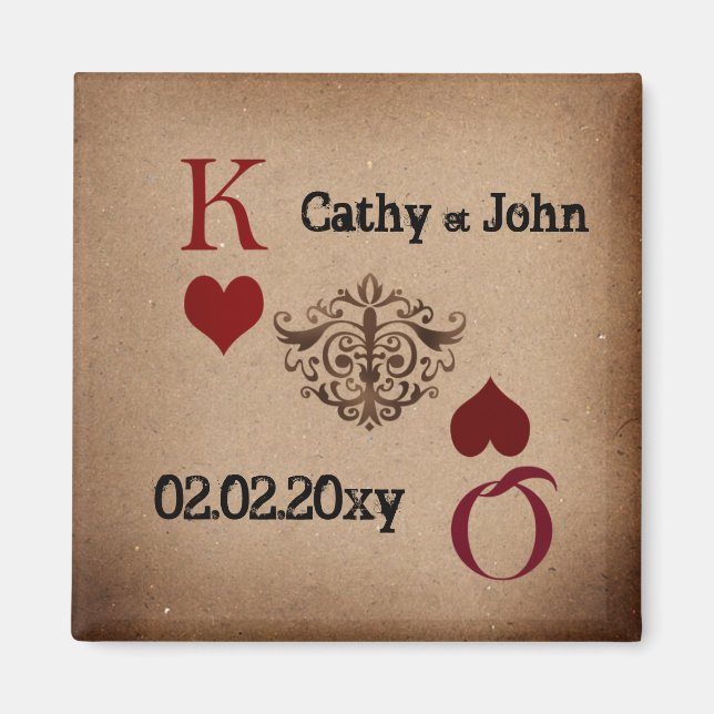 Rustic Las Vegas Wedding Cards Magnet (Front)