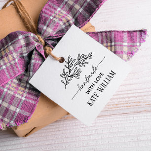 Rustic Laurel handmade with love gift tags