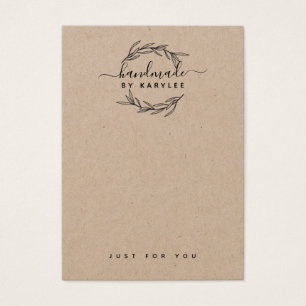 Rustic Laurel Leaf Jewellery Earring Display Card