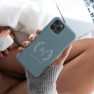 Rustic Laurel Script Monogram Name Case-Mate iPhon iPhone 14 Pro Max Case