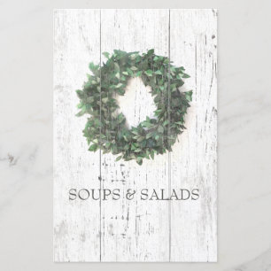 Rustic Laurel Wreath Recipe Organiser Divider