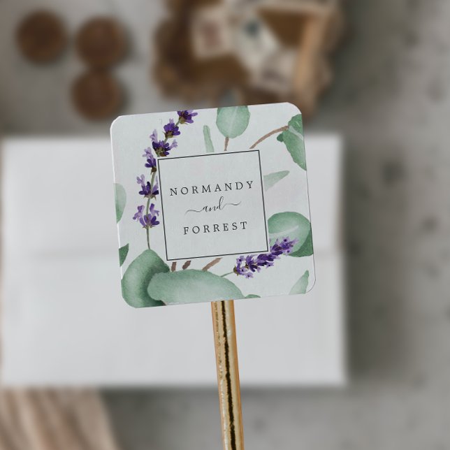 Rustic Lavender and Eucalyptus Envelope Seals (Creator Uploaded)