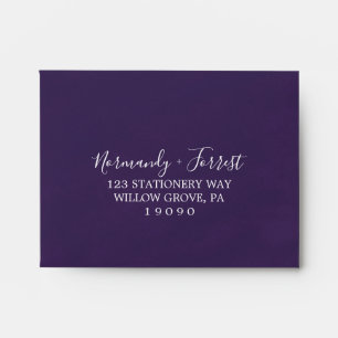 Rustic Lavender and Eucalyptus Self-Addressed RSVP Envelope