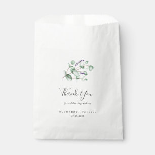Rustic Lavender and Eucalyptus Thank You Wedding Favour Bags