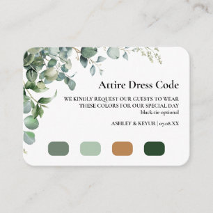 Rustic Lavender and Eucalyptus Wedding Attire  Enclosure Card