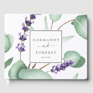 Rustic Lavender and Eucalyptus Wedding Guest Book