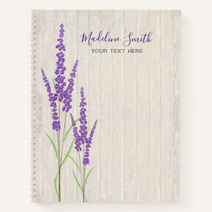 Rustic Lavender Botanical Customisable Notebook
