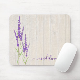 Rustic Lavender Botanical   Personalised Mousepad