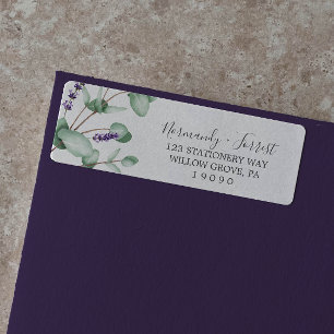 Rustic Lavender & Eucalyptus Return Address Label