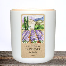 Rustic Lavender Farm French Provence Candle Label
