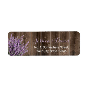 Rustic Lavender Floral Elegant Barn Wood