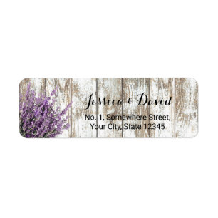 Rustic Lavender Floral White Barn Wood