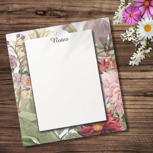 Rustic Lavender: Gingham and Wildflowers Notepad (Creator Uploaded)