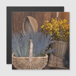 Rustic Lavender Harvest Magnet