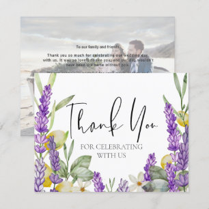 Rustic Lavender & Lemons Wedding Thank you