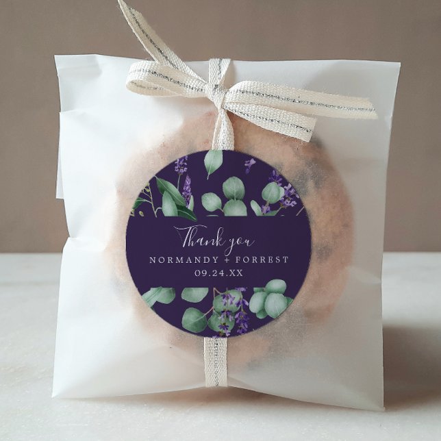 Rustic Lavender | Purple Thank You Favour Sticker (Creator Uploaded)