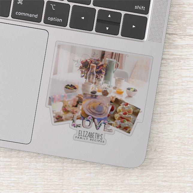 Rustic Lavender RECIPE Journal Add 4 Foodie Photos (Detail)