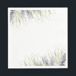 Rustic Lavender & Sage Bridal Shower Napkin<br><div class="desc">Introducing our rustic boho bridal shower paper napkins. This simple design features watercolor lavender with soft sage green foliage. It's a minimal and modern work of art that reflects the romance and charm of your special day. Created by Simply Farmhouse Press.</div>