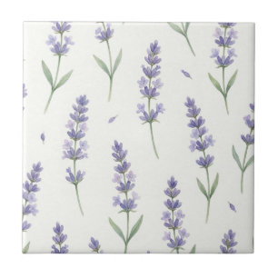 Rustic Lavender Sprigs Seamless Pattern Tile