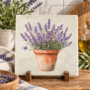 Rustic Lavender Watercolor Tile