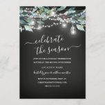 Rustic Leaf Chalkboard Christmas Party Invitation<br><div class="desc">More Pretty Rustic Christmas Invitations in the Little Bayleigh Store!</div>