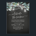 Rustic Leaf Chalkboard Christmas Party Invitation<br><div class="desc">More Pretty Rustic Christmas Invitations in the Little Bayleigh Store!</div>