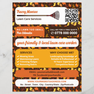 Rustic Leaf Design, Lawn Care Services Flyer