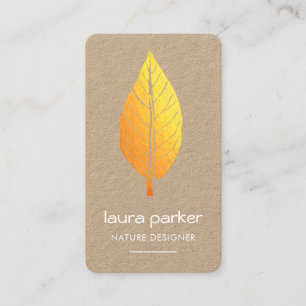Rustic Leaf Dry Nature Yoga Meditation Massage Business Card