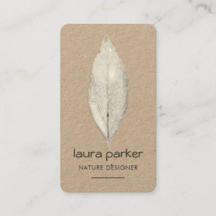 Rustic Leaf Dry Nature Yoga Meditation Massage Business Card