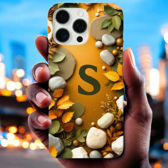 Rustic Leaf & Stone Case-Mate iPhone Case (Creator Uploaded)