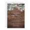 Rustic Leaf String lights Wood Wedding Invitation