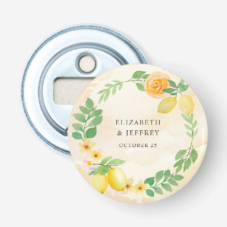 Rustic Lemon Citrus Boho Summer Wedding Bottle Opener