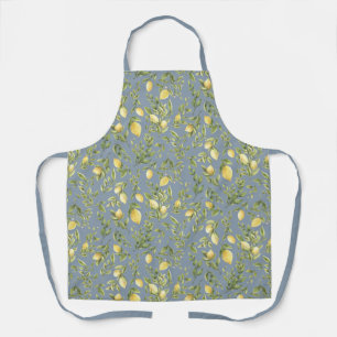 Rustic Lemon Citrus Orchard Pattern Print Apron