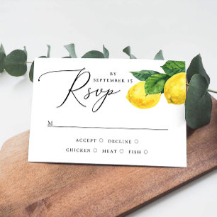 Rustic Lemon Grove Wedding   Amalfi Citrus Orchard RSVP Card