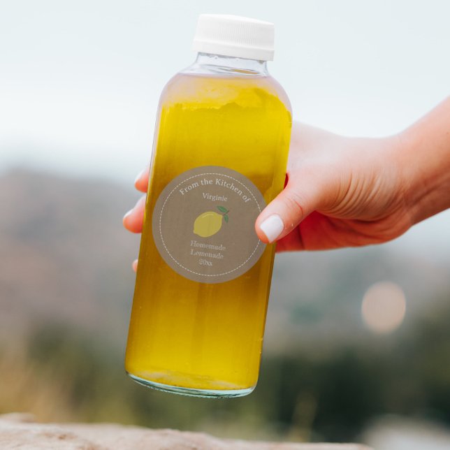 Rustic Lemon Label Sticker for Lemonade or Jam (Rustic Lemon Label Sticker for Lemonade or Jam)