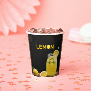 Rustic Lemon Lemonade Baby Shower Paper Cups