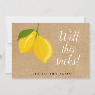 Rustic Lemons Bridal Shower Change the Date Invitation