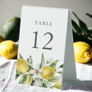 Rustic Lemons Citrus Table Number