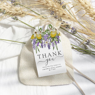 Rustic Lemons & Lavender Bridal Shower Favour Gift Gift Tags