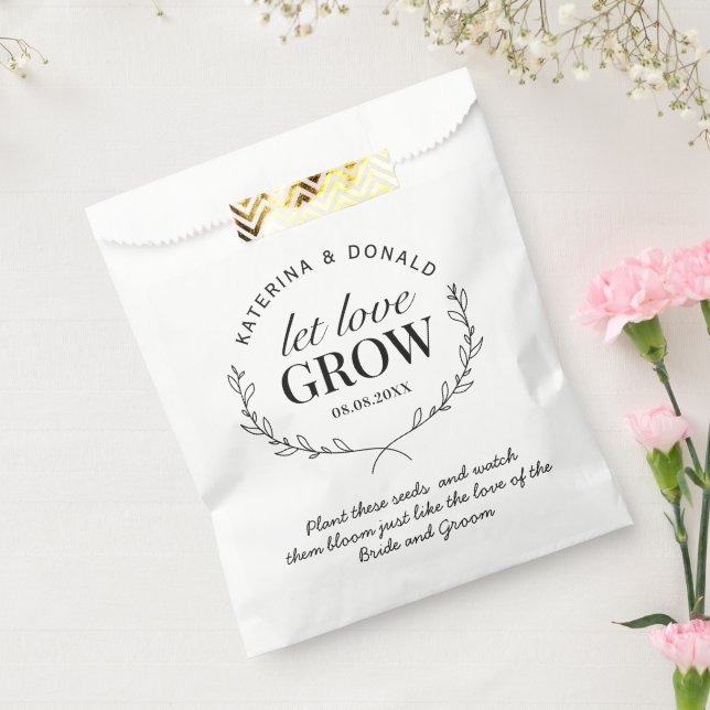 Rustic Let Love Grow Seed Wedding  Favour Bags (Sealed)