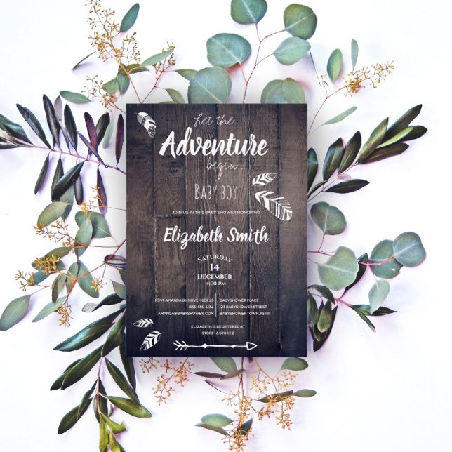 Rustic Let the adventure begin.. Invitation (Creator Uploaded)