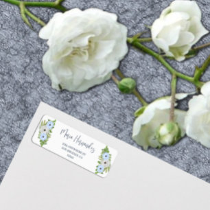 Rustic Light Blue and White Floral Quinceañera 