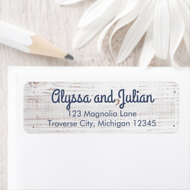Rustic Light Wood Address Labels (Insitu)