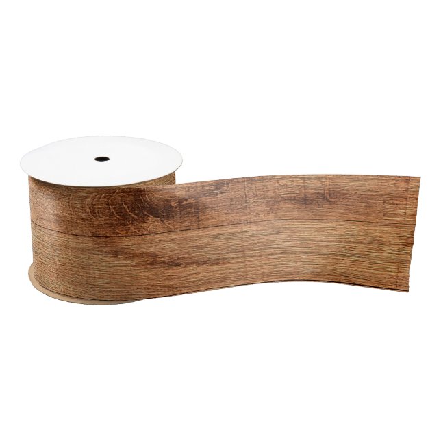 Rustic Light Wood Tone Satin Ribbon (Spool)