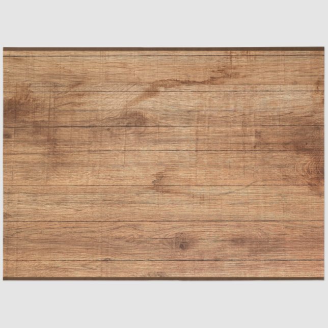 Rustic Light Wood Tone Tissue Paper (Front)